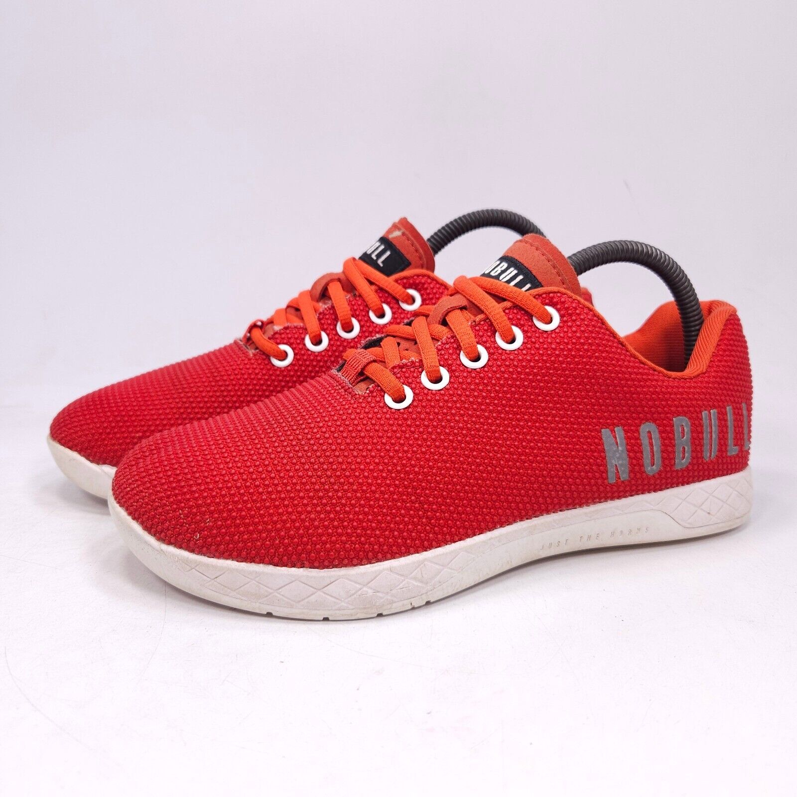 Nobull Lace Up Athletic Running Training Shoe Mens Size 7 Red White